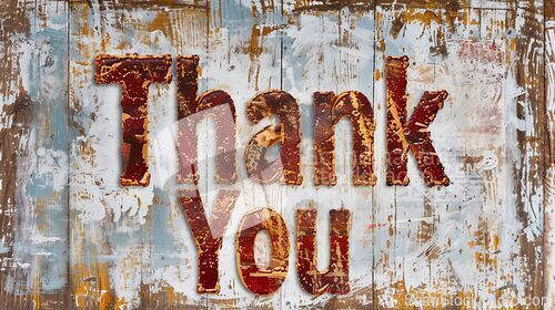 Image of Words Thank You created in Altered Art.
