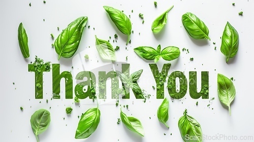 Image of Words Thank You created in Basil Typography.