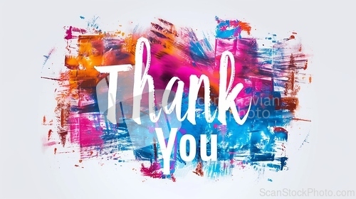 Image of Words Thank You created in Glitch Art.