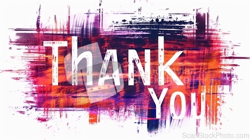 Image of Words Thank You created in Glitch Art.