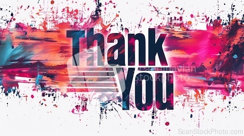 Image of Words Thank You created in Glitch Art.