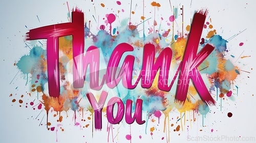 Image of Words Thank You created in Graffiti Calligraphy.