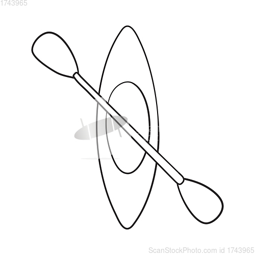 Image of Icon Of Kayak And Paddle