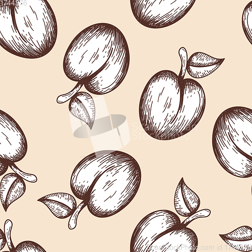 Image of Seamles Pattern Of Plum