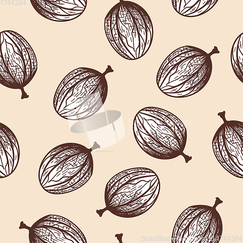 Image of Seamles Pattern Of Gooseberry