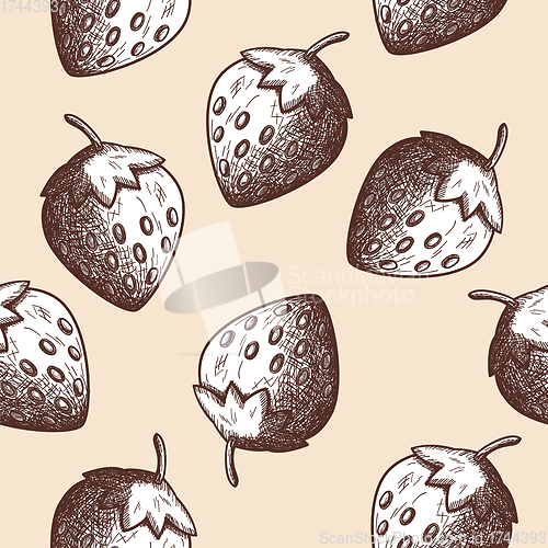Image of Seamles Pattern Of Strawberry