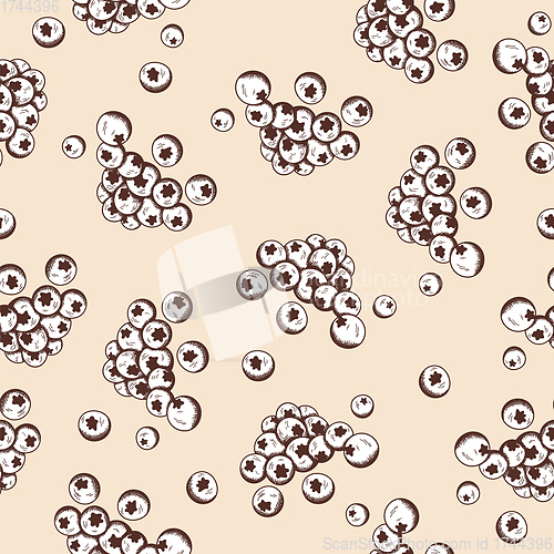 Image of Seamles Pattern Of Blueberry