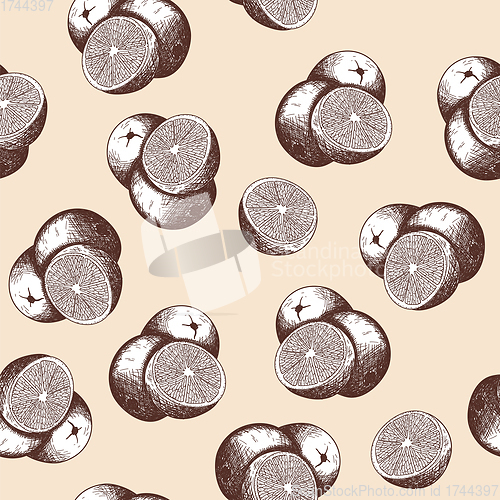 Image of Seamles Pattern Of Orange