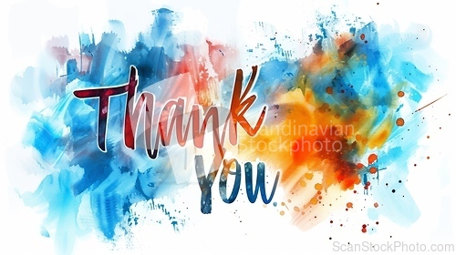 Image of Words Thank You created in Digital Painting.