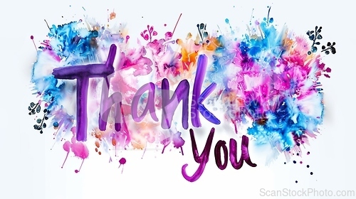 Image of Words Thank You created in Digital Painting.