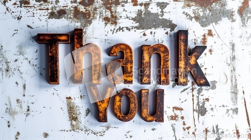 Image of Words Thank You created in Display Typography.