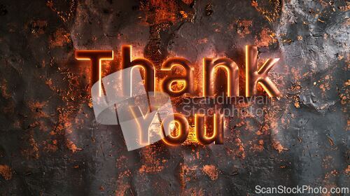 Image of Focused Lighting Thank you concept creative art poster.