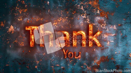 Image of Front Lighting Thank you concept creative art poster.