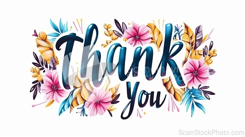 Image of Words Thank You created in Hand-Lettering.