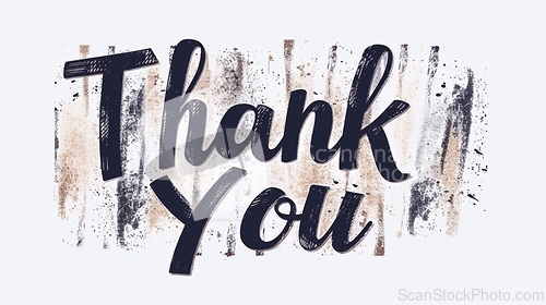 Image of Words Thank You created in Hand-Lettering.