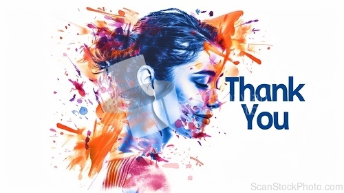 Image of Words Thank You created in Impressionism.