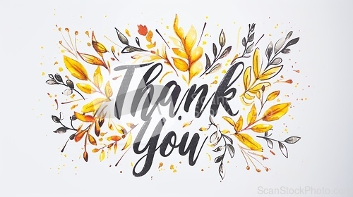 Image of Words Thank You created in Modern Calligraphy.