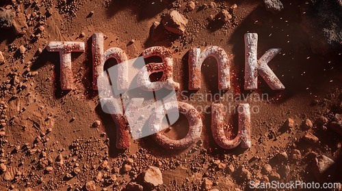 Image of Mars Thank you concept creative art poster.