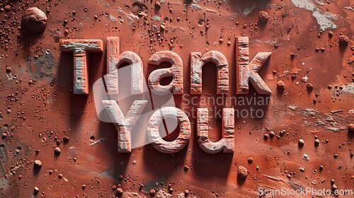 Image of Mars Thank you concept creative art poster.
