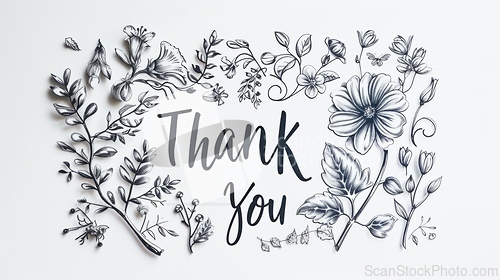Image of Words Thank You created in Minimalist Drawing.