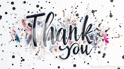 Image of Words Thank You created in Script Typography.