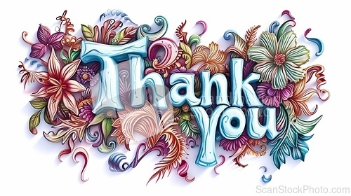 Image of Words Thank You created in Surrealistic Drawing.