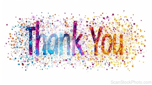 Image of Words Thank You created in Pointillism.