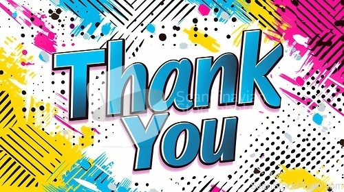 Image of Words Thank You created in Pop Art.