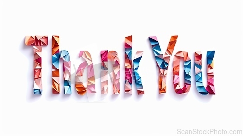 Image of Words Thank You created in Paper Mosaic.