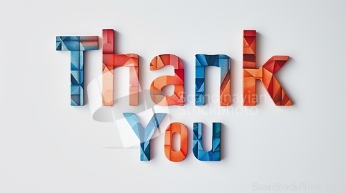 Image of Words Thank You created in Paper Mosaic.