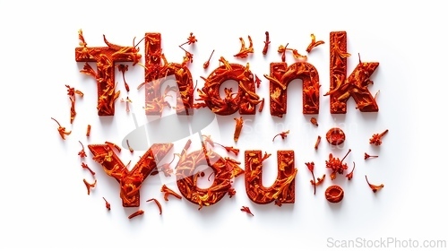Image of Words Thank You created in Paprika Typography.