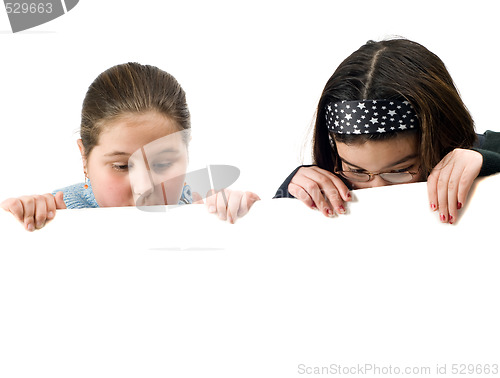 Image of Two Kids Spying