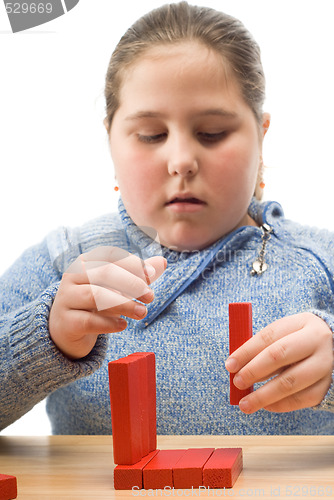 Image of Child With Building Blocks