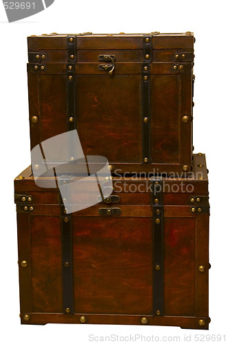 Image of Antique Chests Stacked