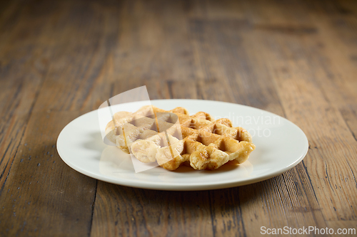 Image of freshly baked belgian waffle