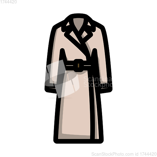 Image of Business Woman Trench Icon