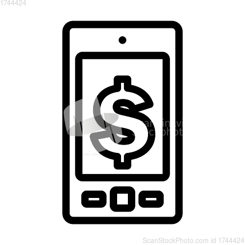 Image of Smartphone With Dollar Sign Icon
