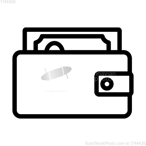 Image of Wallet With Cash Icon