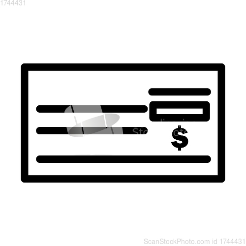 Image of Bank Check Icon