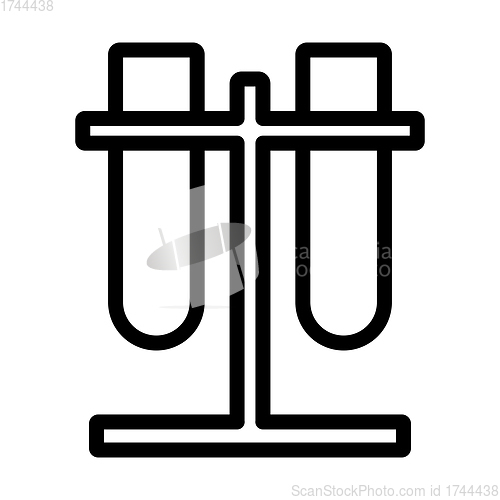 Image of Lab Flasks Attached To Stand Icon