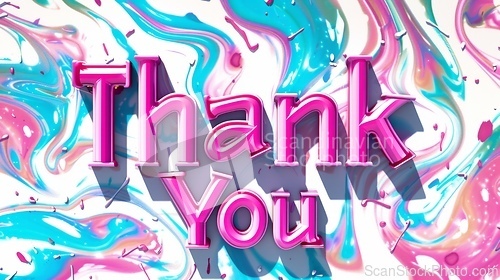 Image of Words Thank You created in Vaporwave Art.