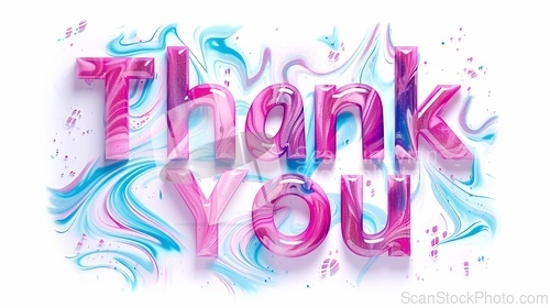Image of Words Thank You created in Vaporwave Art.