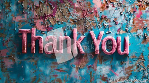 Image of Venetian Plaster Thank you concept creative art poster.