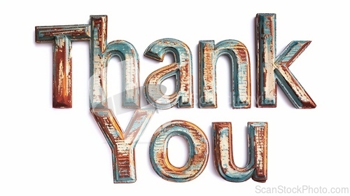 Image of Words Thank You created in Vintage Typography.