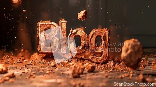 Image of Mars Blog concept creative art poster.