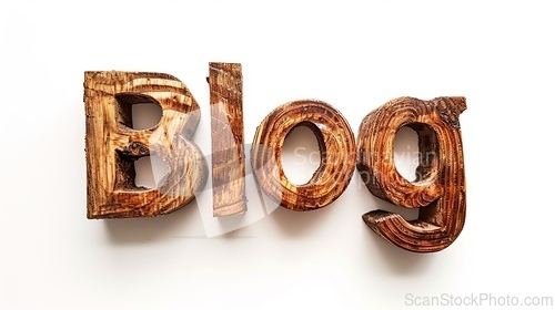 Image of The word Blog created in Nutmeg Typography.