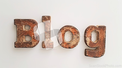 Image of The word Blog created in Nutmeg Typography.