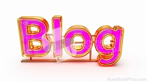 Image of The word Blog created in Neon Lettering.
