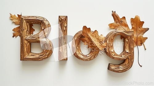 Image of The word Blog created in Oak Leaf Letters.