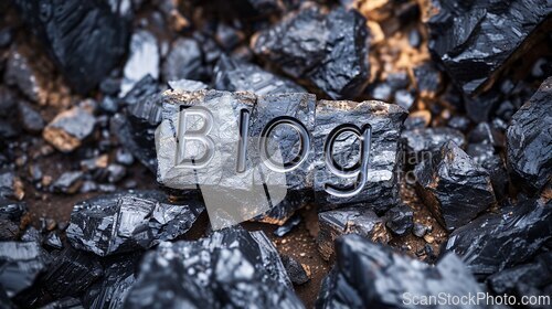 Image of Obsidian Stone Blog concept creative art poster.